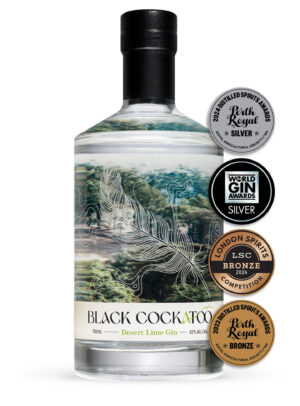 Black Cockatoo Distillery Desert Lime Gin with 4 award medals