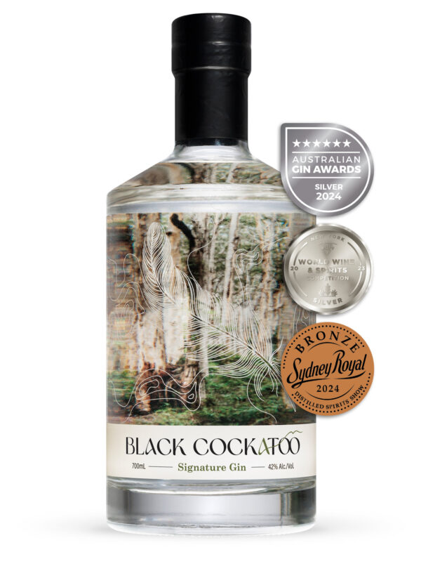 Black Cockatoo Distillery Signature Gin with 3 industry award medals